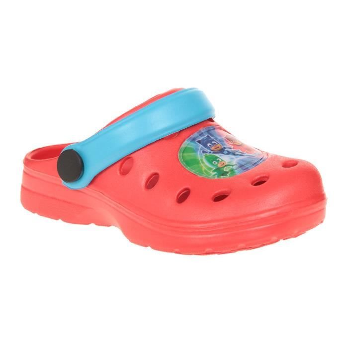 PYJAMASQUES - Sabots de Bain Rouge Sérigraphiés - Enfant Garçon