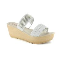 SANDALE - NU-PIEDS Sandales Femmes Dames Diamante Décoré Open Toe Déc SANDALE - NU-PIEDS Sandales Femmes Dames Diamante Décoré Open Toe Déc