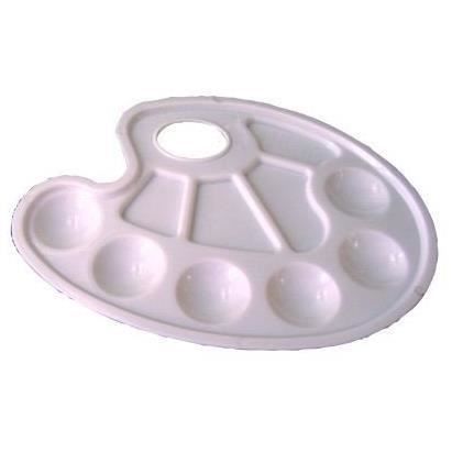 Palette De Peinture En Plastique Ovale Blanche 864 Achat Vente