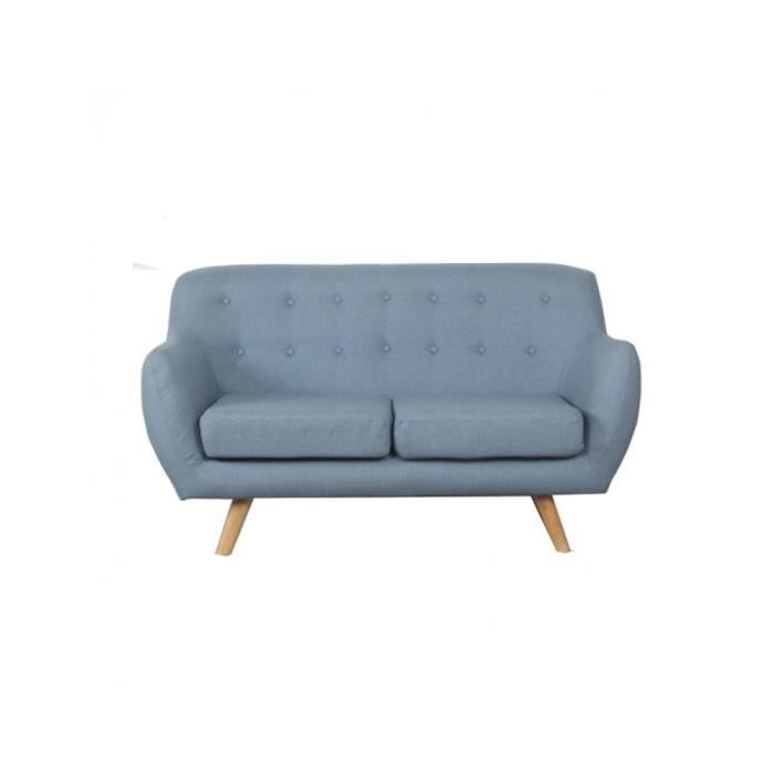 Canapé Scandinave 2 places TISSU bleu clair LARSON Bleu - Achat ... Canapé Scandinave 2 places TISSU bleu clair LARSON Bleu - Achat ...