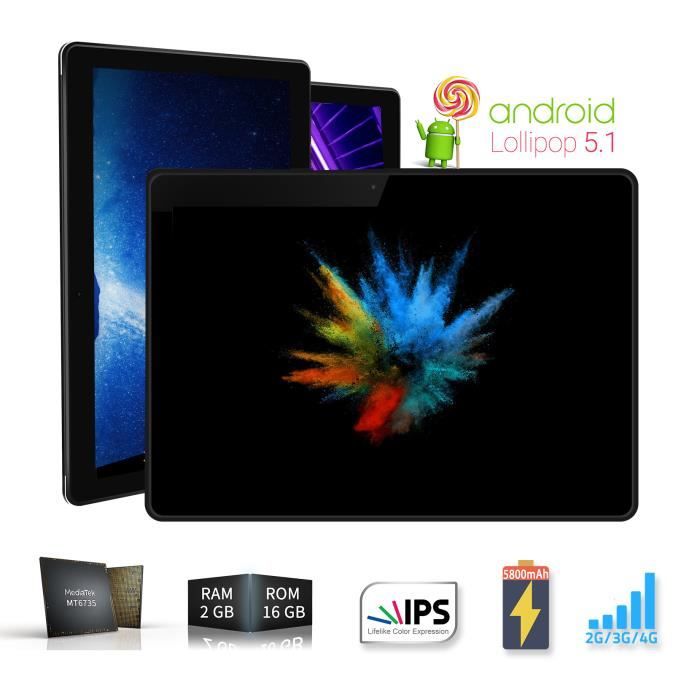 4G Tablette tactile 10 Pouces IPS HD RAM 2Go Stockage1