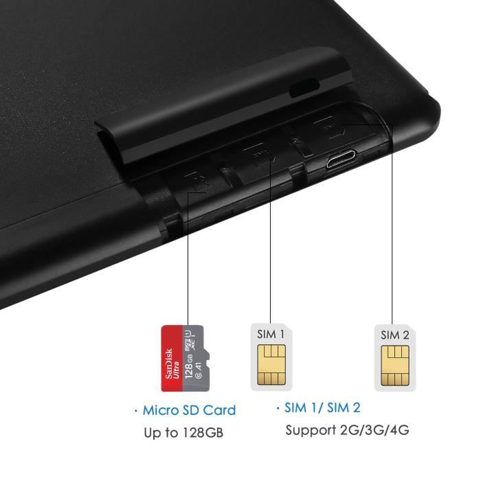 4G Tablette tactile 10 Pouces IPS HD RAM 2Go Stockage2