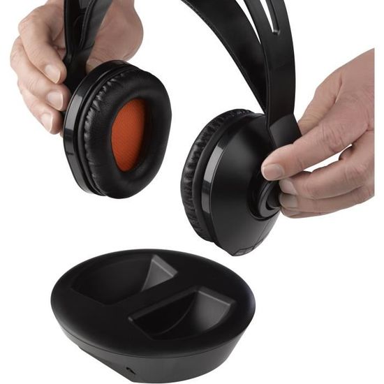 One For All Hp1030 Casque Tv Sans Fil Rechargeable Avec Socle