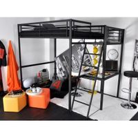 LIT MEZZANINE Lit mezzanine CASUAL II - couchage 140x190cm - pla LIT MEZZANINE Lit mezzanine CASUAL II - couchage 140x190cm - pla