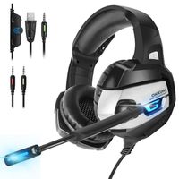 CASQUE RÉALITÉ VIRTUELLE Gaming Casque Deep Bass Stéréo Jeu Casque avec Mic CASQUE RÉALITÉ VIRTUELLE Gaming Casque Deep Bass Stéréo Jeu Casque avec Mic