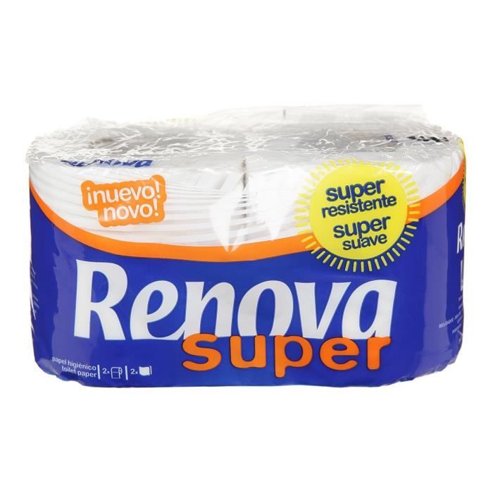 VILEDA Lot de 2 rouleaux de papiers toilettes Renova Super