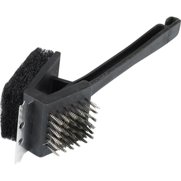 Brosse barbecue 3 en 1 - Avec manche - 26 X 8 X 9 cm
