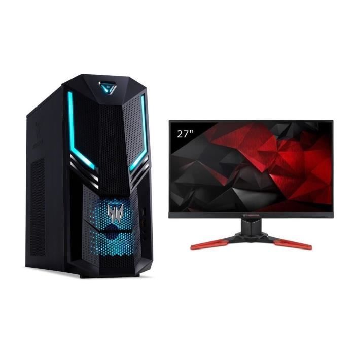 PC ACER Predator PO3-600 - i5-8400 - RAM 16Go - 1To HDD + 256Go SSD - GTX 1060 6Go + Ecran Predator XB271HUA 27\