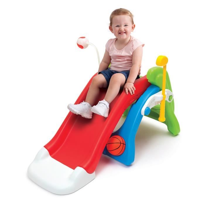 GROW'N UP Aire de jeux 1er âge 6 in1 (toboggan, basket, foot ...)