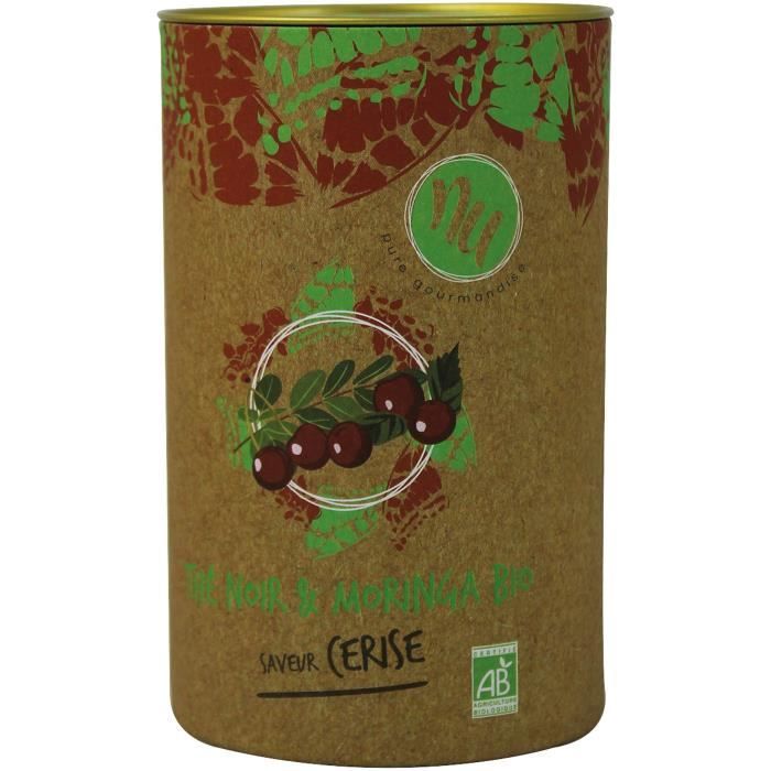 NU Thé Noir Moringa Saveur Cerise Bio 90g