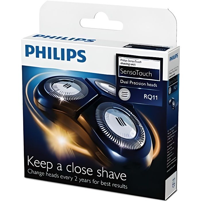 Accessoire rasoir - PHILIPS RQ11/50 3 têtes de rasage - SenseoTouch 2D - 100% étanche