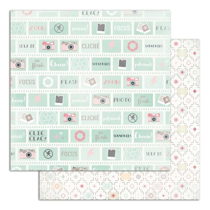 TOGA Lot de 6 papiers recto verso - 30x30 - Clic clac