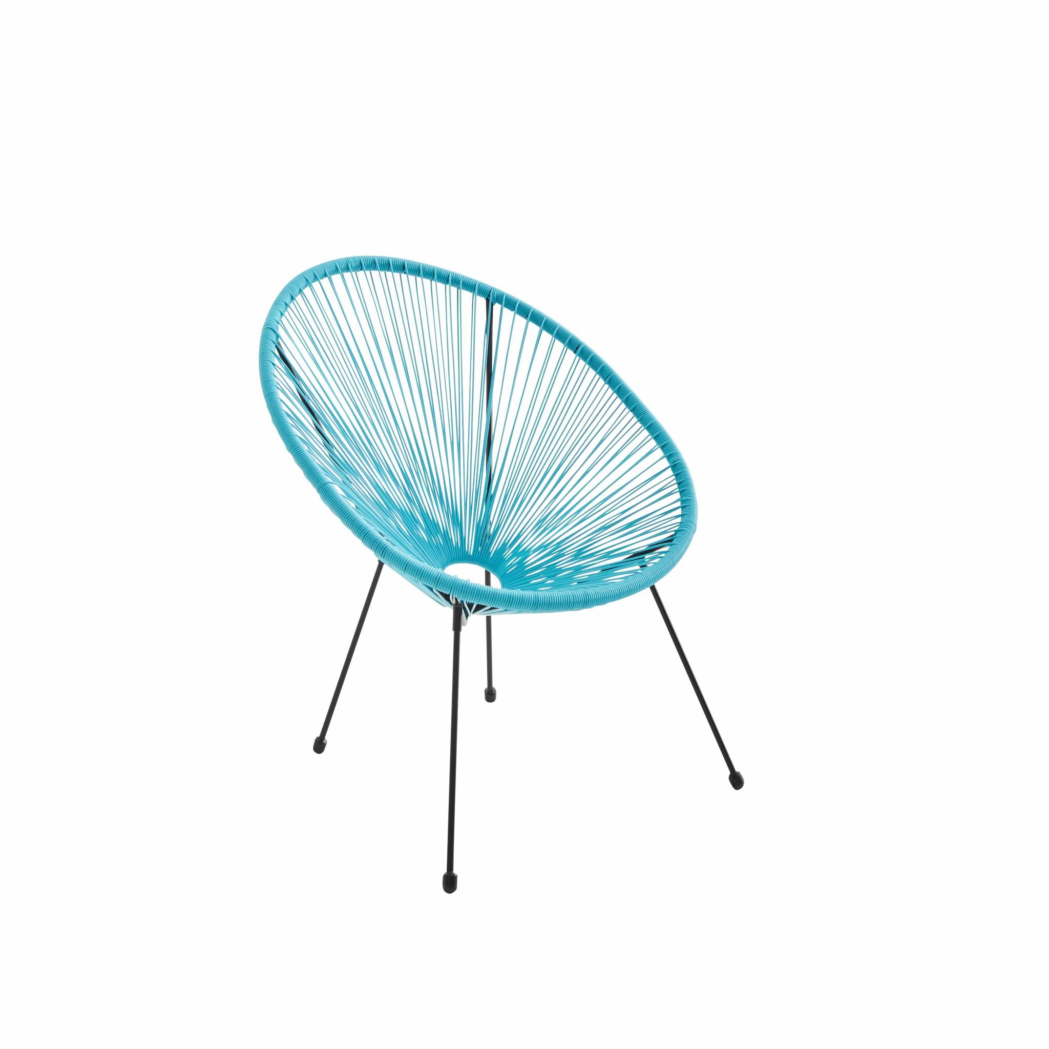 fauteuil acapulco forme d'oeuf - turquoise - fauteuil 4 pieds design
