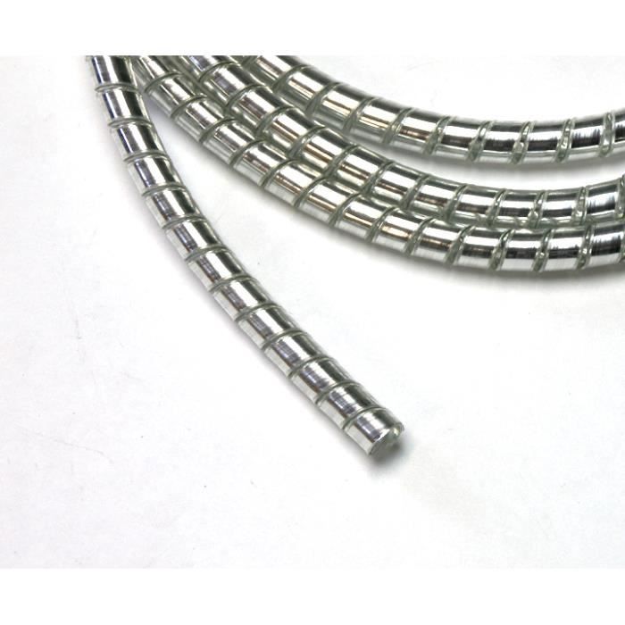 Cache Gaine de Câble Spirale Chrome Fil Rangé 6mm Moto ...
