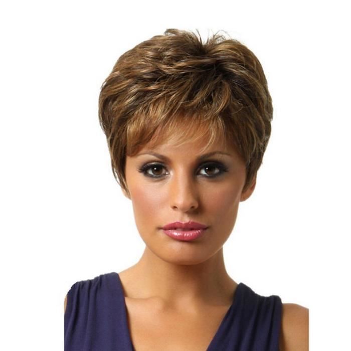 .y Femme Perruque Faux Cheveux Court Postiche Hiphop 