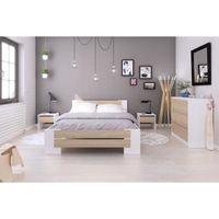 CHAMBRE COMPLÈTE MAO Chambre adulte complète - Contemporain - Blanc CHAMBRE COMPLÈTE MAO Chambre adulte complète - Contemporain - Blanc