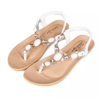 SANDALE - NU-PIEDS Femmes d'été Fleur Bohème Perles Flip-flop Chaussu SANDALE - NU-PIEDS Femmes d'été Fleur Bohème Perles Flip-flop Chaussu