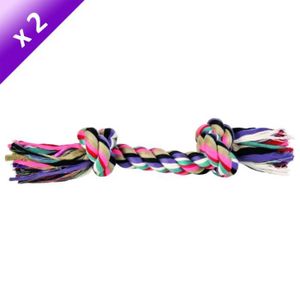 TRIXIE Lot de 2 Cordes de jeu Denta Fun pour chien