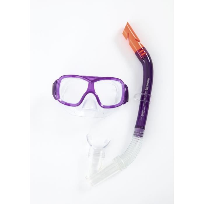 BESTWAY Ensemble Masque de plongée + Tuba Junior - 2 couleurs assorties