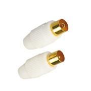 APM 410003 2 Fiches TV 9,52 mm - 1 Mâle + 1 Femelle