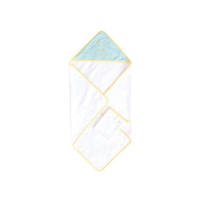 DOMIVA Coffret sortie de bain + gant brodé - Demi lune