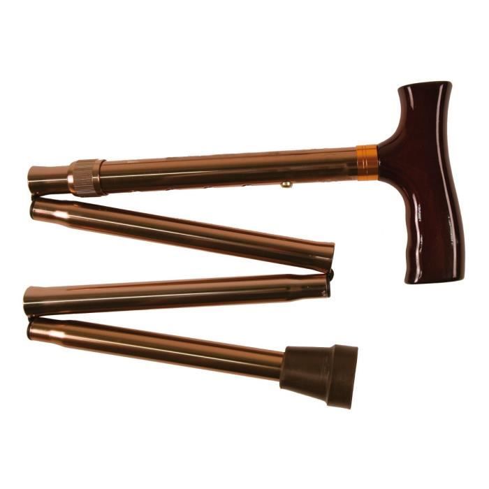 Canne Derby pliable en 4 et réglable - Bronze