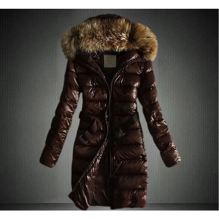 Doudoune longue femme hiver chaud Brun Brun - Achat ...