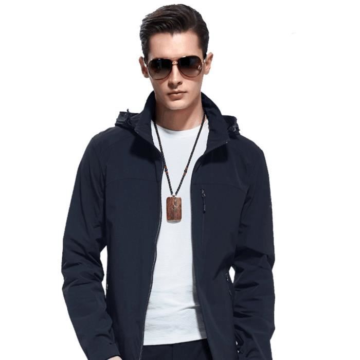 Homme Manteau Vent Pas Coupe Cher A4RL35qj