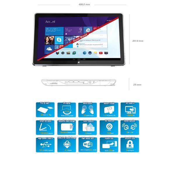 Thomson HYDEO100, 50,8 cm (20"), HD+, Intel®2