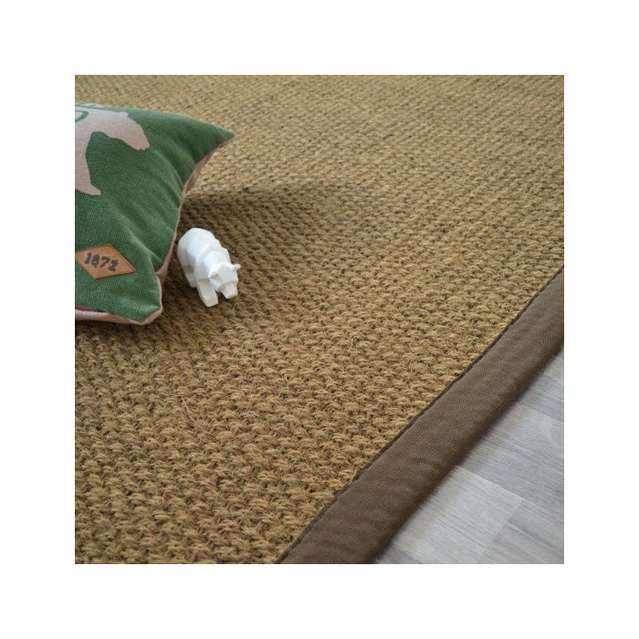 tapis coco delhi panama ganse coton marron 140 x 200 tapis coco delhi panama ganse coton marron 140 x 200