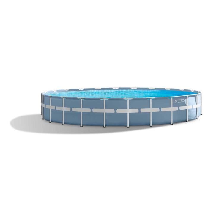 Intex 26762 Piscine Hors Sol Rond 47241 L Bleu Gris Blanc