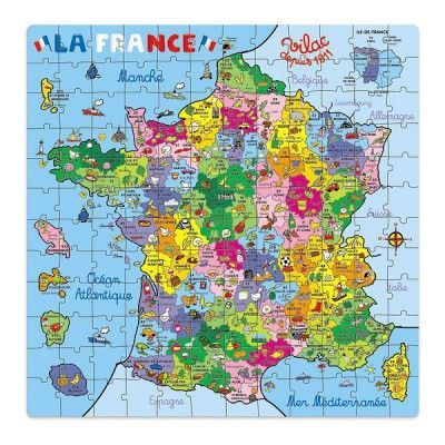 Puzzle 144 pièces   Carte de France en valise   Achat / Vente PUZZLE