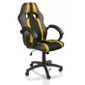 Tresko Chaise De Bureau Fauteuil De Bureau Racing Sport Noir Jaune Rembourrage épais Hauteur Réglable