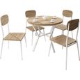 Chaises Coloris Table 90cm Et Ensemble Design Chêne Clair Ronde 4 Assorties QrhBtsdoCx