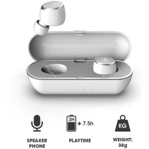 Ryght R483034 Duo Ecouteurs Intra Auriculaires Bluetooth 42 Blanc