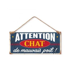 Plaque vntage métal chat - Décoraton dvers/Plaque vntage métal chat