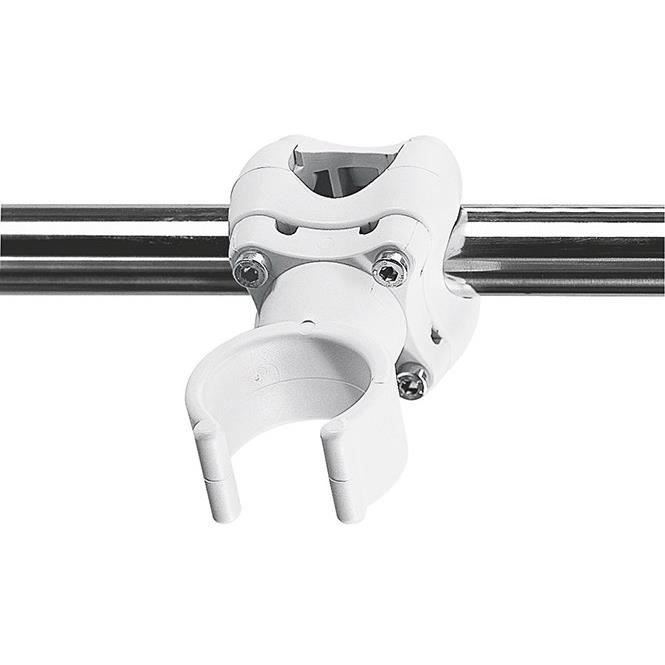 PLASTIMO Support clip pour tube - Capacité tube 40mm de diamètre - Gris Clair