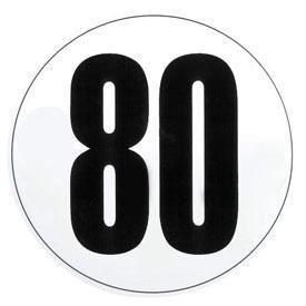 Disque Adhésif de Limitation de Vitesse 80 Km-h