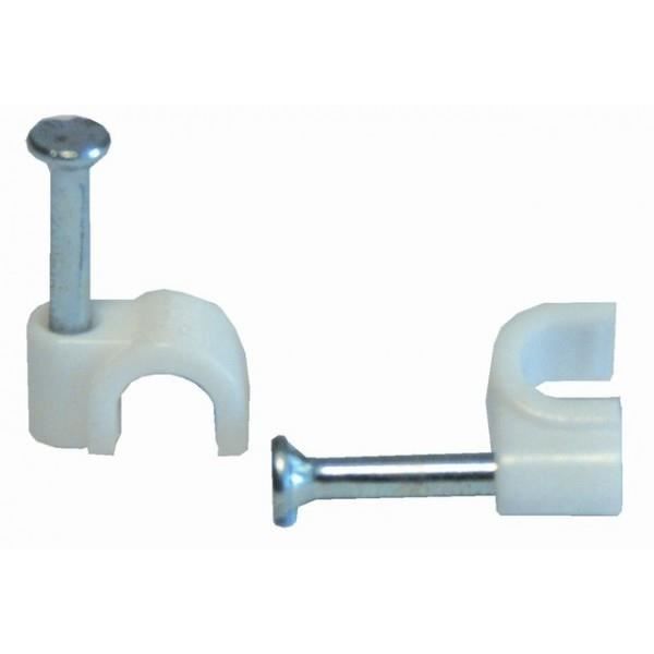 VOLTMAN Lot de 100 attaches professionnelles - Diamètre 4 mm - Blanc