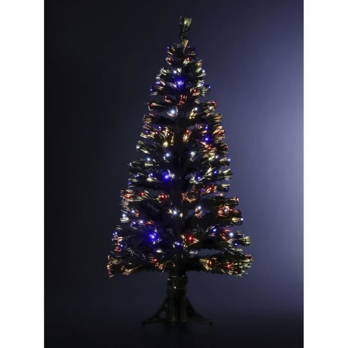 Sapin de Noël artificiel fibre optique noir 150 cm - Achat / Vente sapin - arbre de noël - Cdiscount