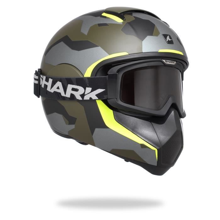 Shark Vancore Wipeout Casque Moto Intégral Déco Kaki Mat Achat