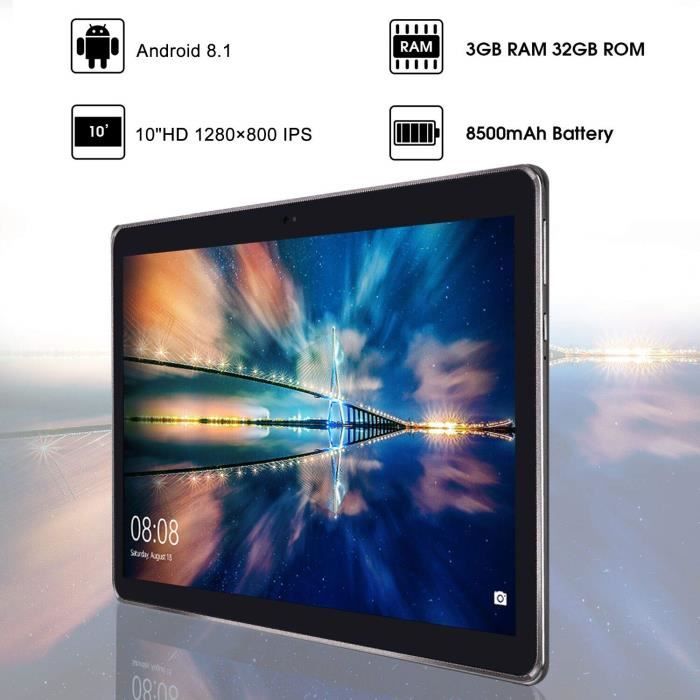 Tablette Tactile 10,1" HD, 4G/WIFI 32Go ROM/64Go2