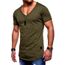 tee shirt moulant homme col v