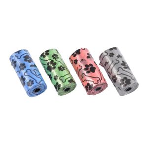 Sachets ramasse crottes - Set 4 recharges - 20 sacs - 4 couleurs assorties : Rouge / Gris / Bleu / Vert