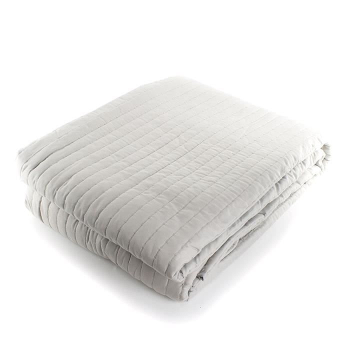 ANDORA Couvre-Lit LILI 230x250 cm + 2 Taies d'Oreillers 60x60 cm beige