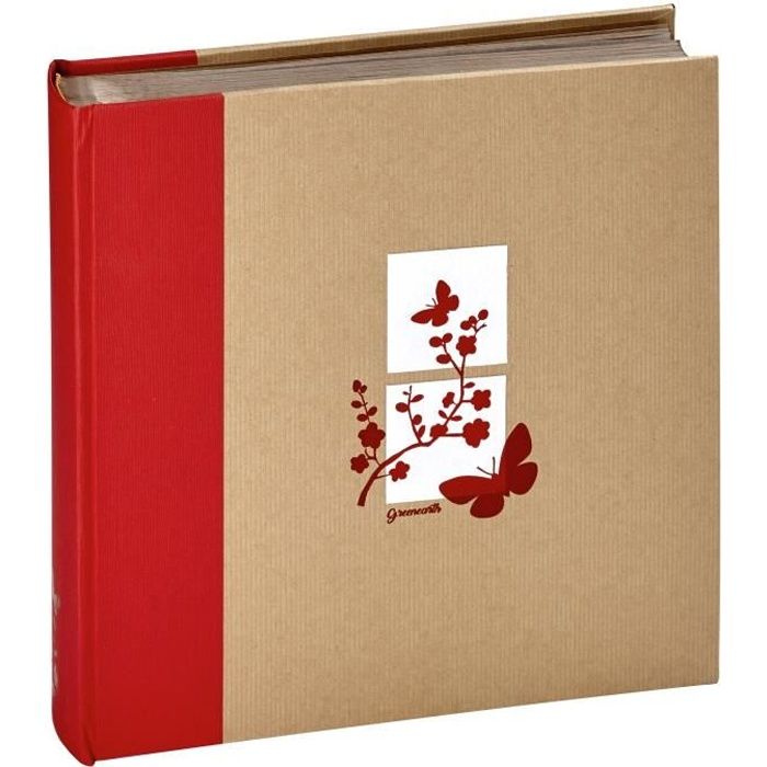 PANODIA Album photo traditionnel Greenearth - 400 vues - Rouge