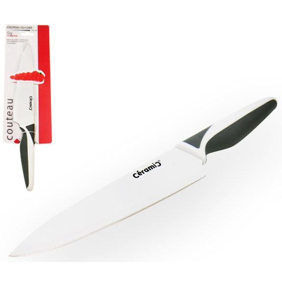 Couteau revêtement céramique chef 19 cm   Achat / Vente COUTEAU DE