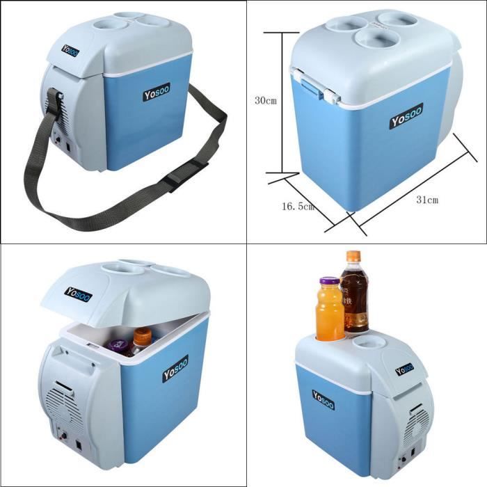 7.5L Mini Réfrigérateur Frigo DC 12V1