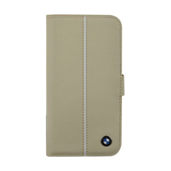 BMW Etui à rabat BMW pour Samsung Galaxy S4 I9500 - Cuir - Beige