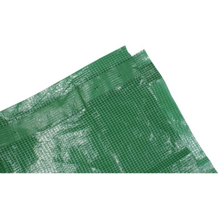 TECHIT Bâche armée verte lourde 180g/m² - 2 x 3m